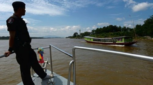 Thai Marine Border Police patrol along the Mekong river, which marks the border between Thailand and Laos, May 28, 2013. Drug gang clashes with the army or the police are common. In one incident in 2012, eight suspected traffickers were killed by security forces and Manop predicts things will only get "more violent". 