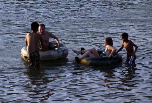 The main pursuit in Vang Vieng in the jungles of northern Laos is floating along a river on inflated truck tubes. Now that the government has set strict rules on drug and alcohol use, the numbers of riders have dwindled.