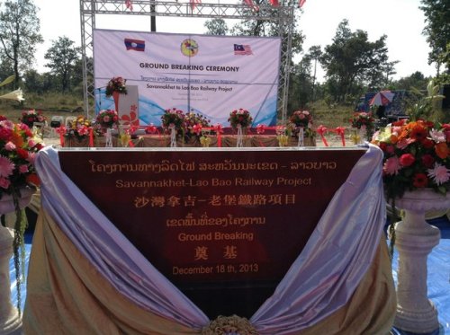 Laos Breaks Ground On Railway Project Linking Thailand to Vietnam