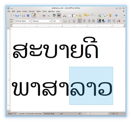 Typing Lao In An Open Source Office Suite
