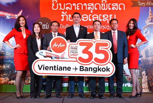 Thai AirAsia Stages Inaugural “Vientiane-Bangkok” Flight