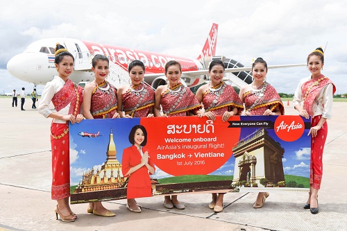 Thai AirAsia Stages Inaugural “Vientiane-Bangkok” Flight