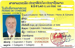 Lao driving license