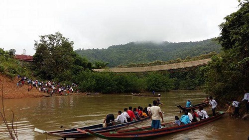 Two children dead, three missing after bridge collapses 