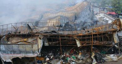 San Jiang Market Blaze Seen For Miles As Capital's Chinese Market Burns