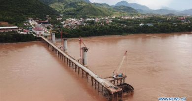 Chinese Constructors Complete Foundations Of Mekong River Rail Bridges