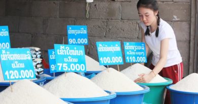 Imported rice is cheaper than rice grown in Laos