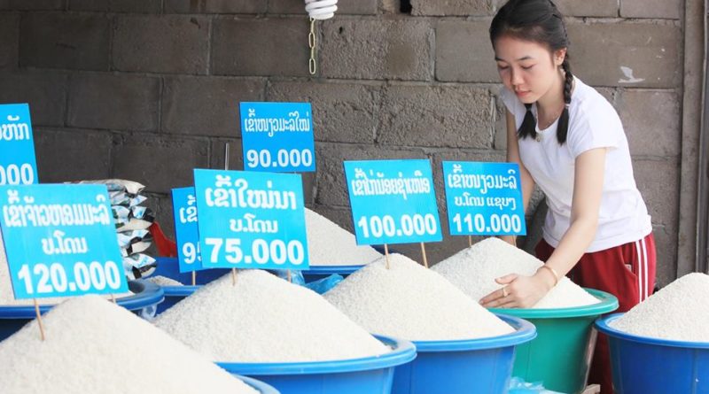 Imported rice is cheaper than rice grown in Laos