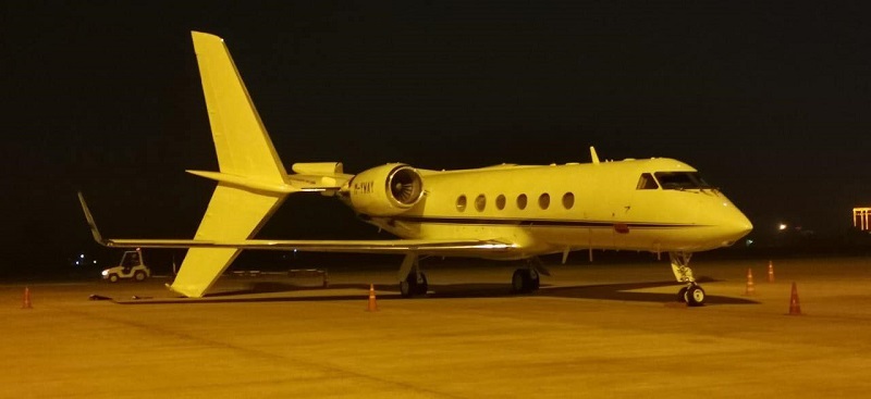 Thai Airways Clips Tail Of Parked Business Jet At Vientiane Airport
