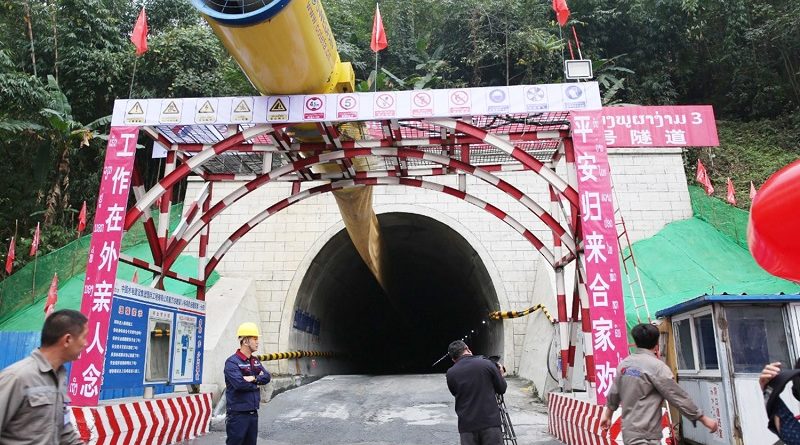 Work Completed On Laos’ Third Longest Tunnel For Railway Link With China