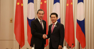 Chinese Foreign Minister Wang Yi in Laos
