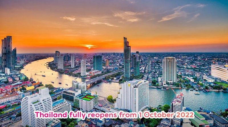 Thailand Fully Reopens From 1st October